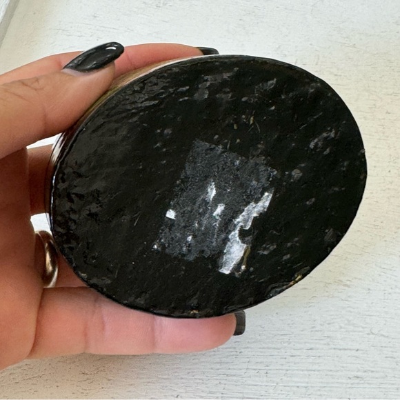 The India Craft House Kashmiri Art Paper Mache & Wood Round Trinket Box Vintage - Picture 10 of 13